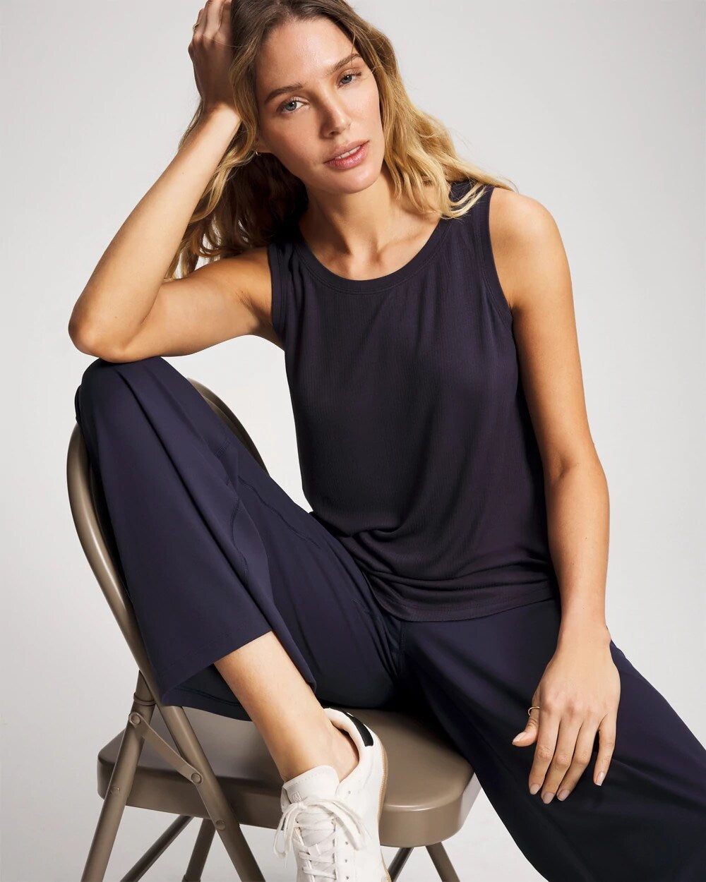 DEEP INDIGO Rib Knit Tank