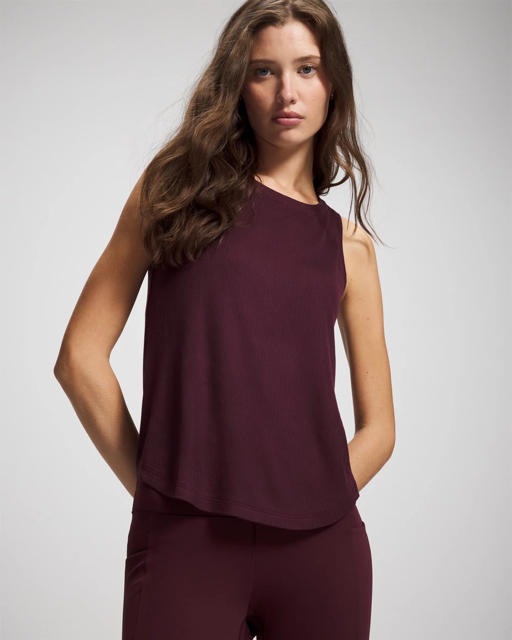 MERLOT Rib Knit Tank