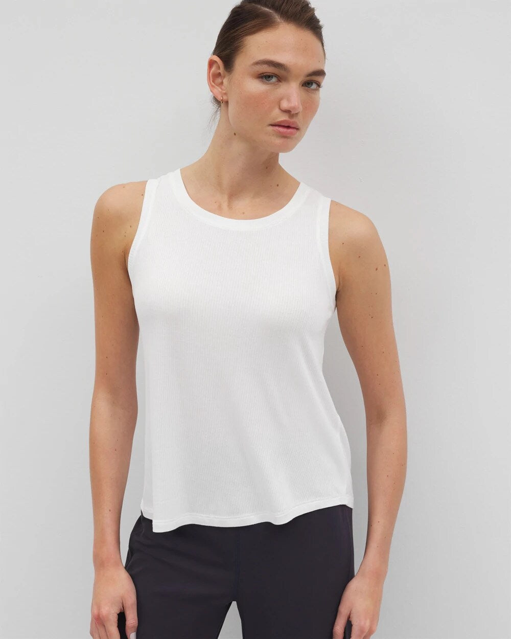 OPTIC WHITE Rib Knit Tank