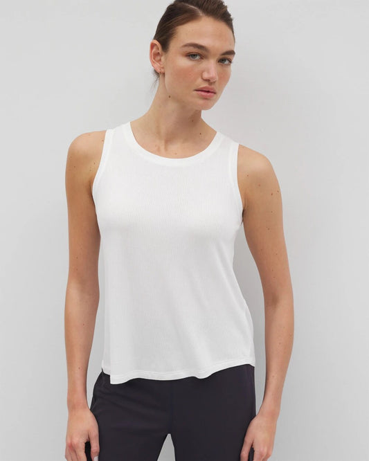 OPTIC WHITE Rib Knit Tank