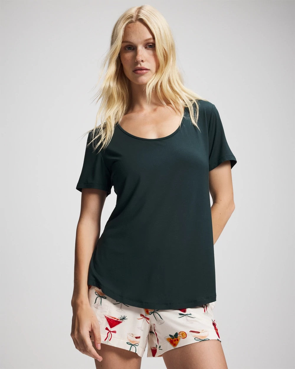 MERRY MIXES CHAMP Packaged Short-Sleeve Short Pajama Set