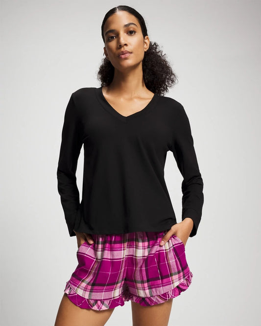 FASHIONABLY PLAID MAGENTA Pajama Set