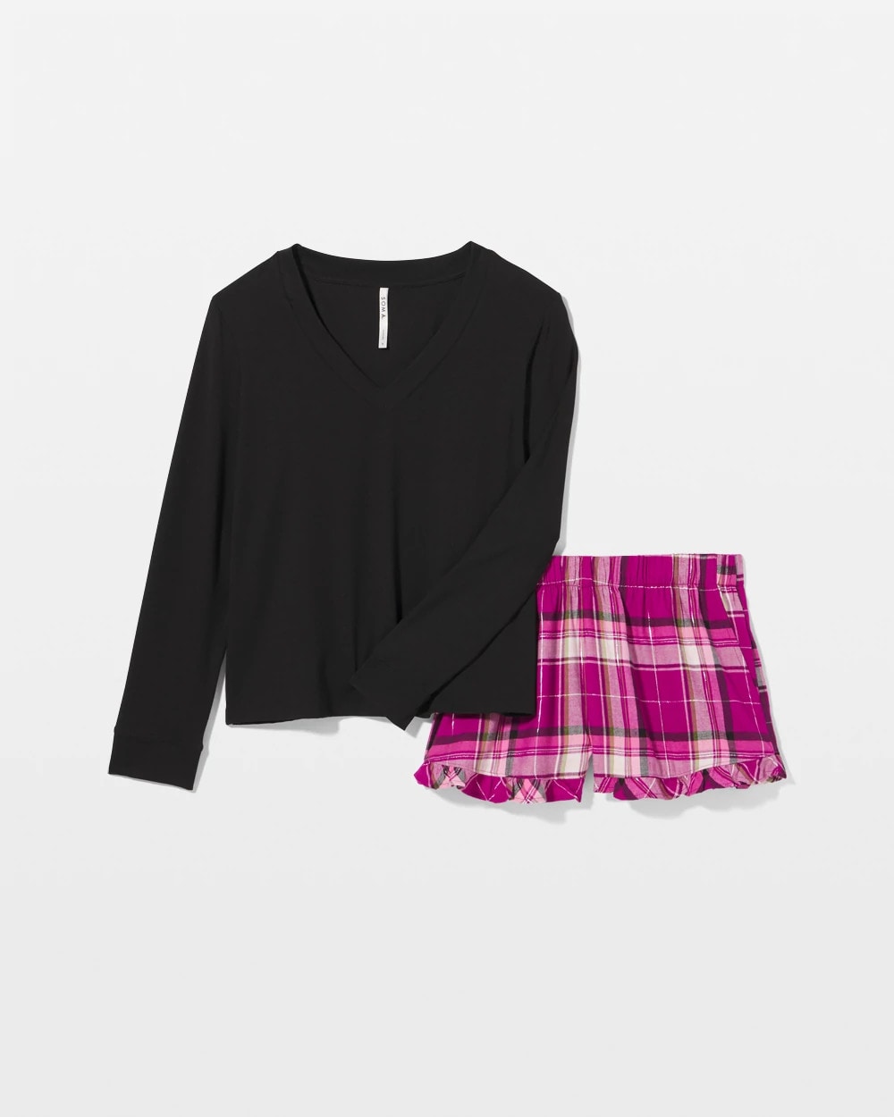 FASHIONABLY PLAID MAGENTA Pajama Set