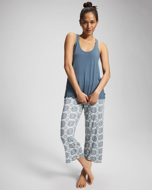 HAVEN TILE MINI GREEN Tank + Crop Pants Pajama Set