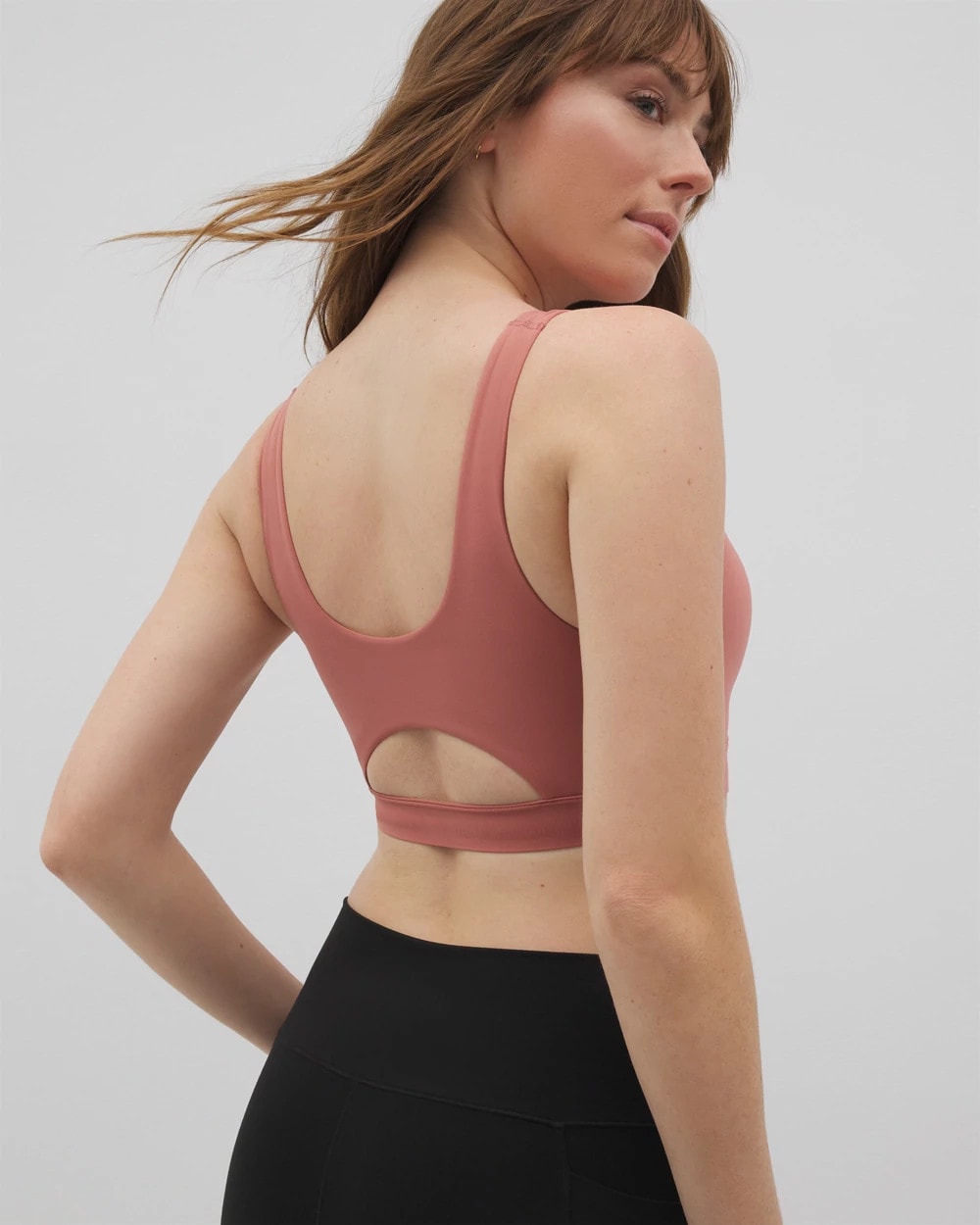 CLAY ROSE High-Neck Yoga Bra