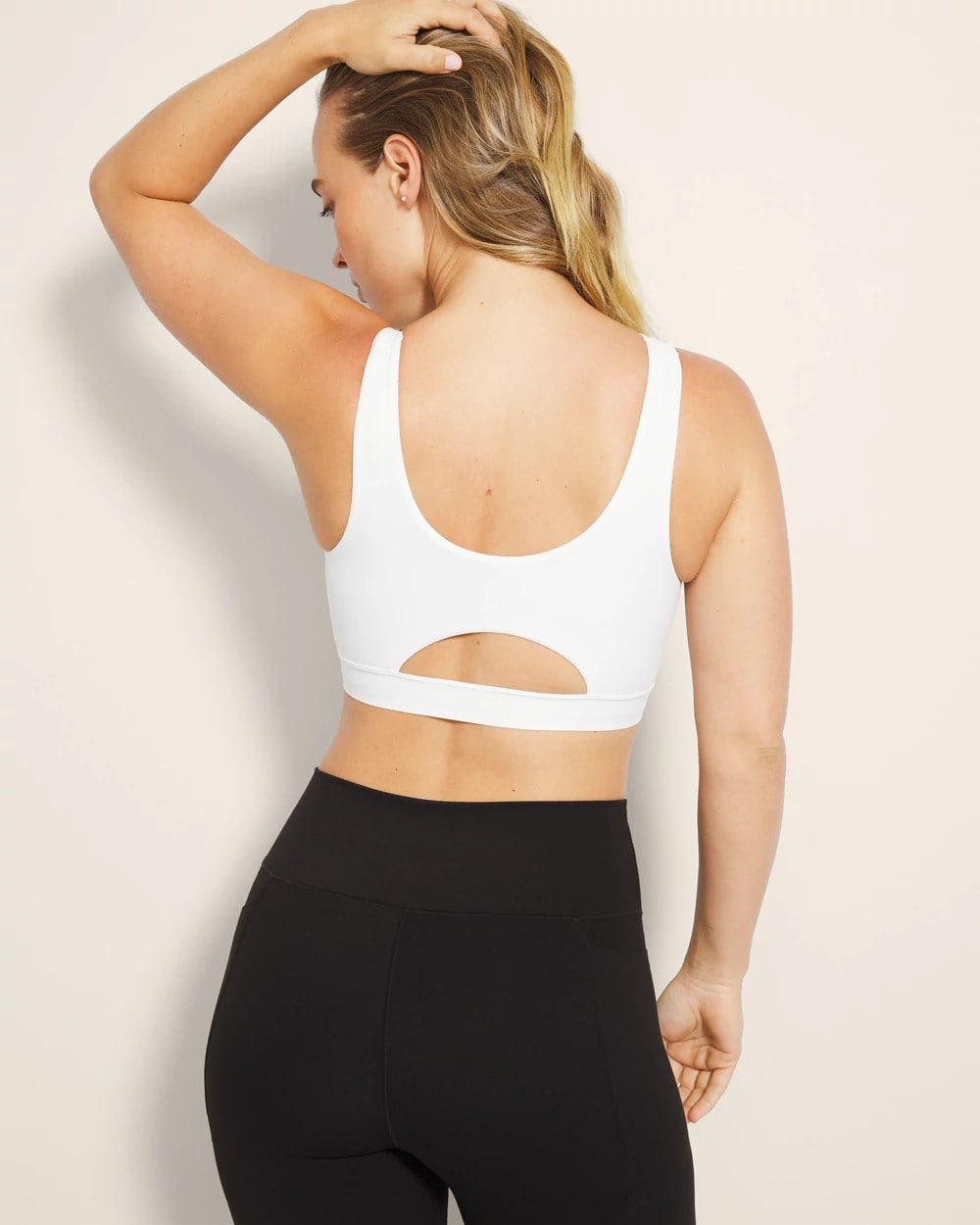OPTIC WHITE High-Neck Yoga Bra