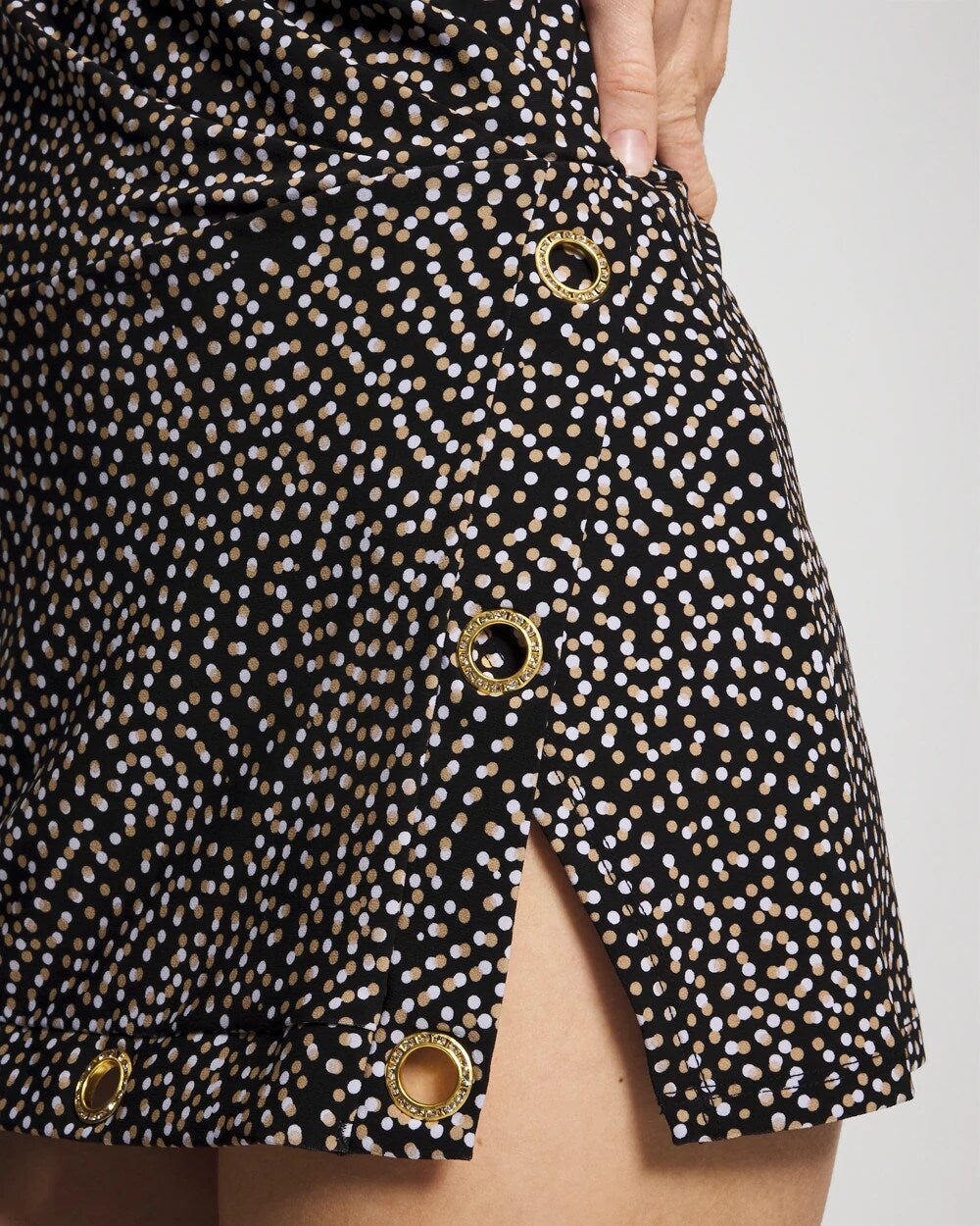 BLACK MULTI On The Dot Swim Dress