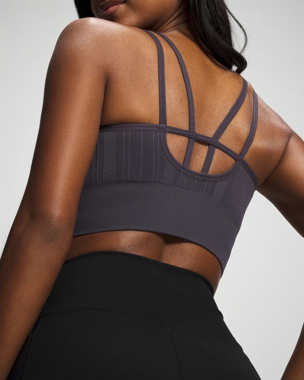 GRAY INK Seamless Bra With Strappy Back