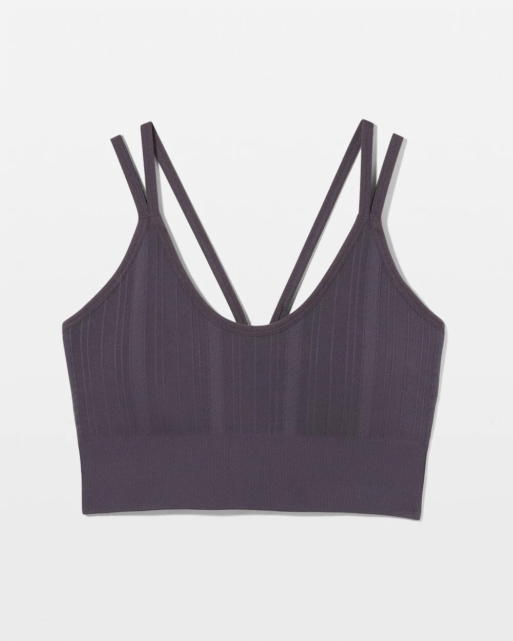 GRAY INK Seamless Bra With Strappy Back