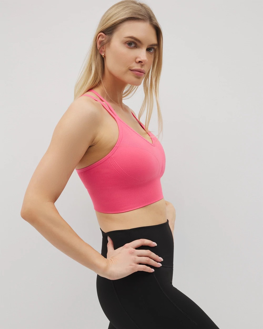 CAMELLIA ROSE Longline Bra with Strappy Back