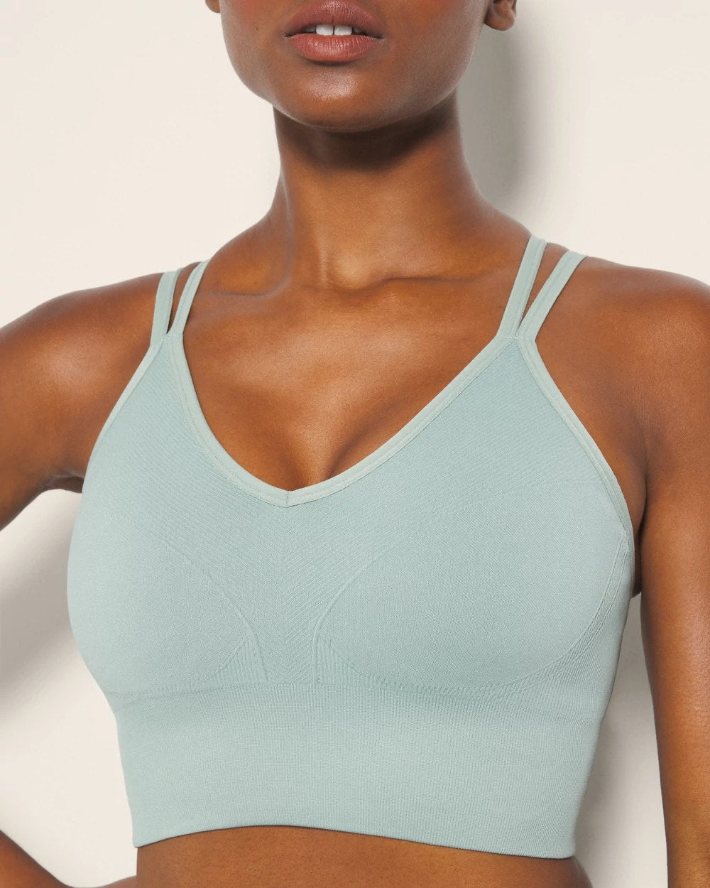 CHINOIS GREEN Longline Bra with Strappy Back