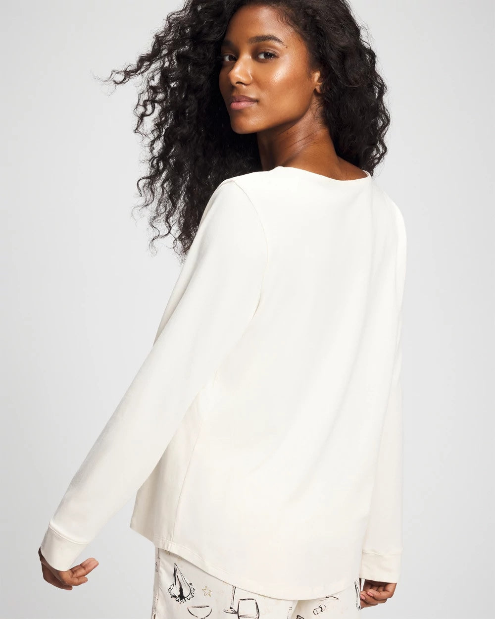 CHAMPAGNE DREAMS Long Sleeve Pajama Top
