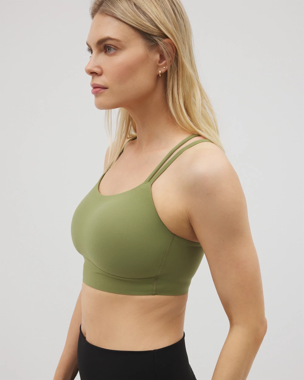 VETIVER GREEN Racerback Yoga Bra