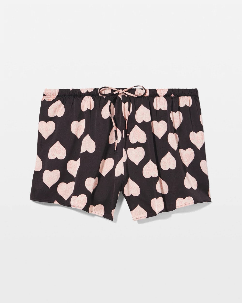 MANDALA HEARTS BLACK Pajama Shorts