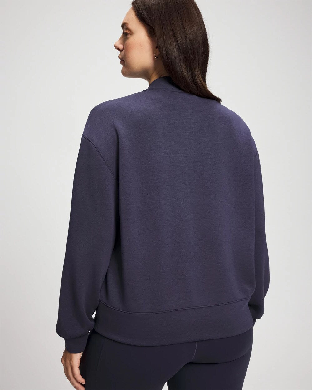DEEP INDIGO Modern Modal Bomber Jacket