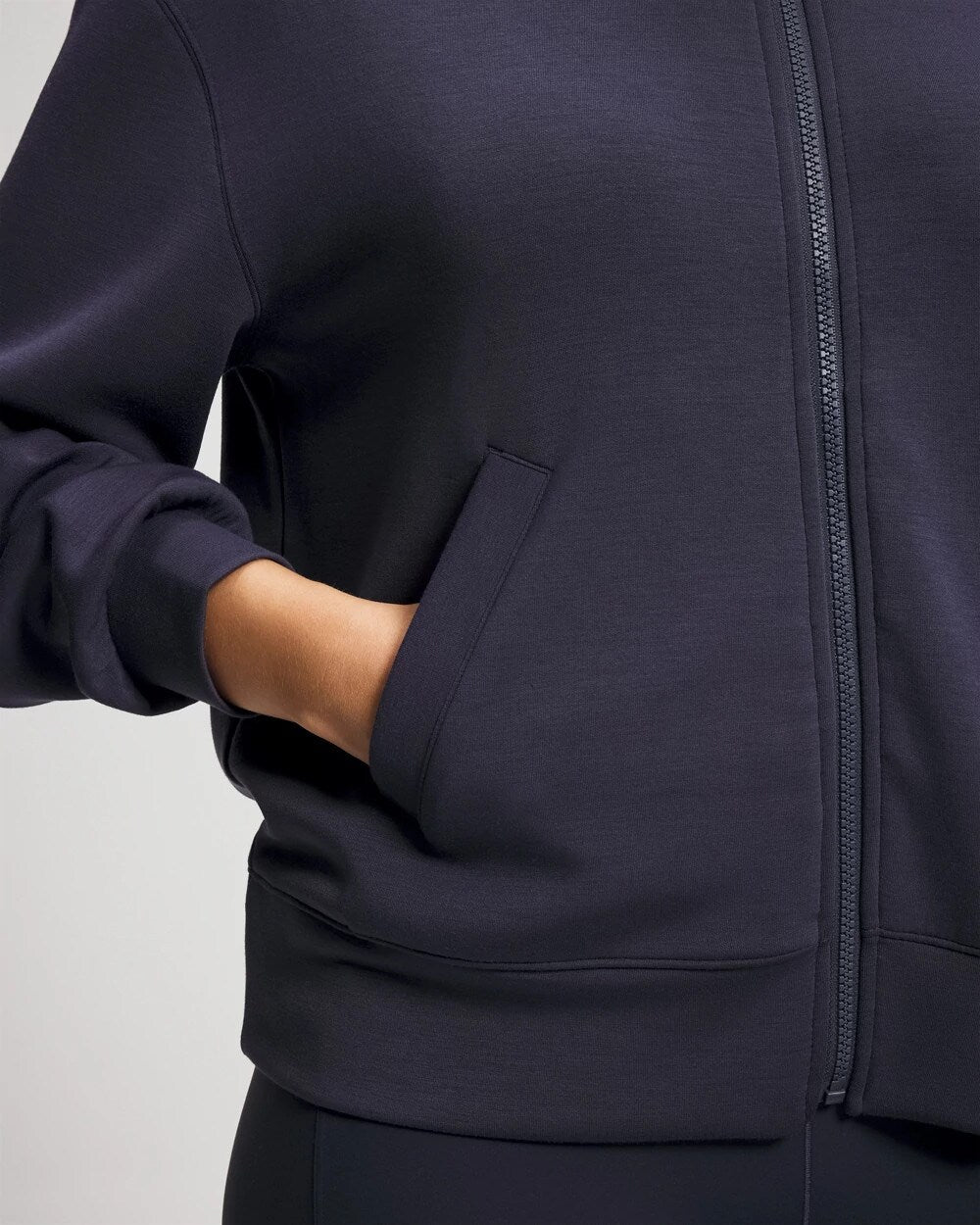 DEEP INDIGO Modern Modal Bomber Jacket