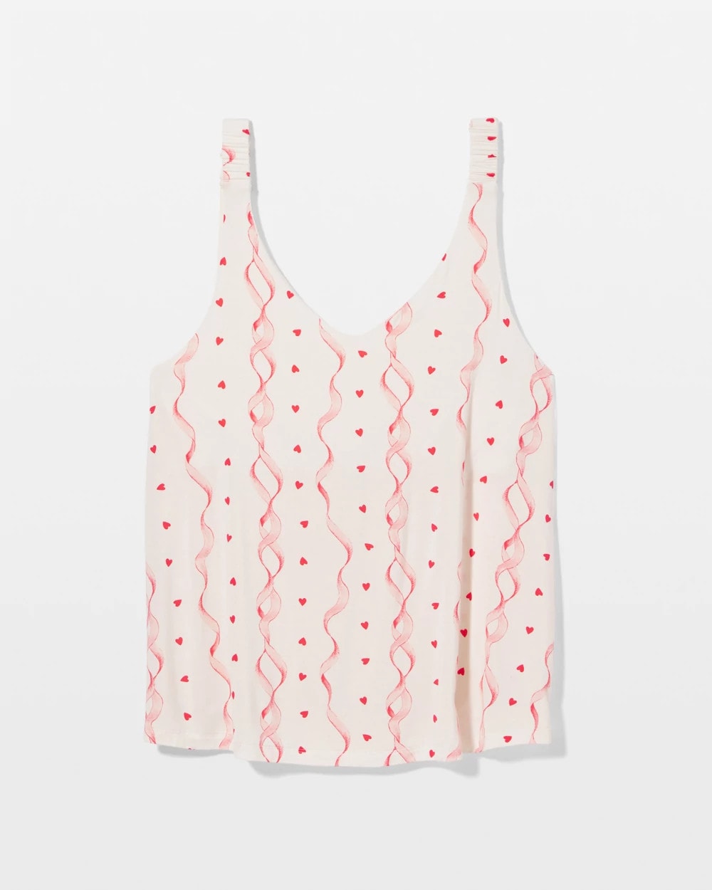 COQUETTE VALENTINE CHAMP Shirred Strap Pajama Tank