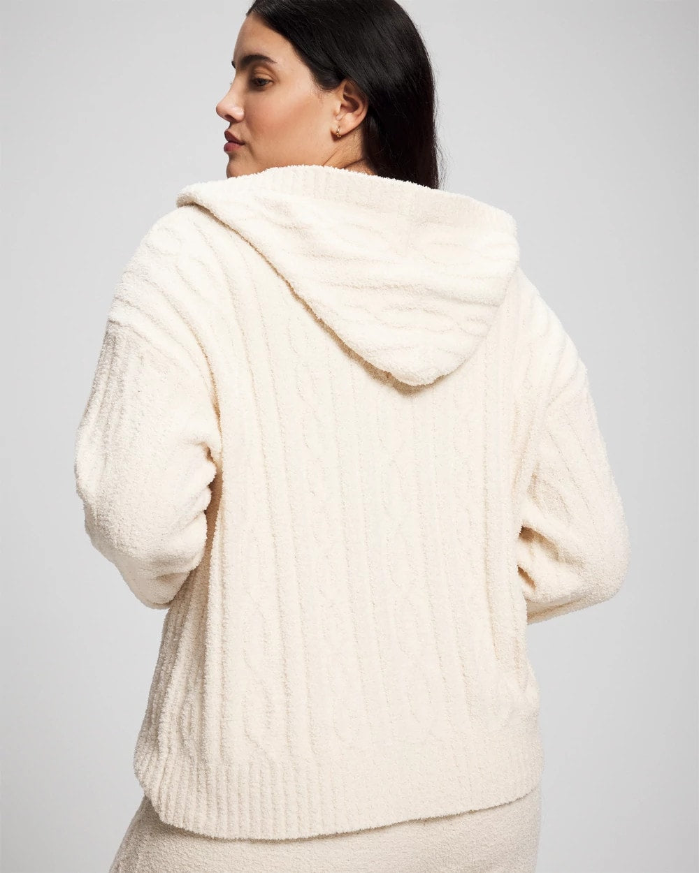 PARCHMENT Cable Knit Plush Hoodie