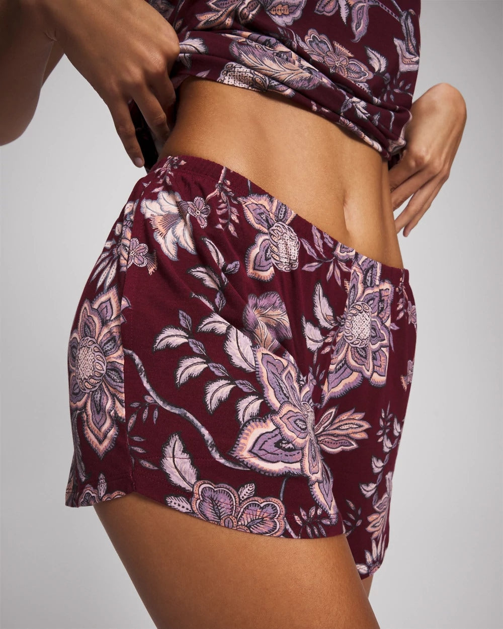 PAISLEY SPLENDOR PLUM Relaxed Pajama Short