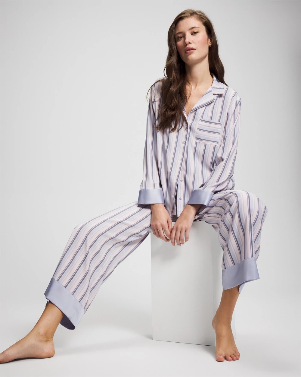 RELAX STRIPE BLUE OPAL Pajama Pants
