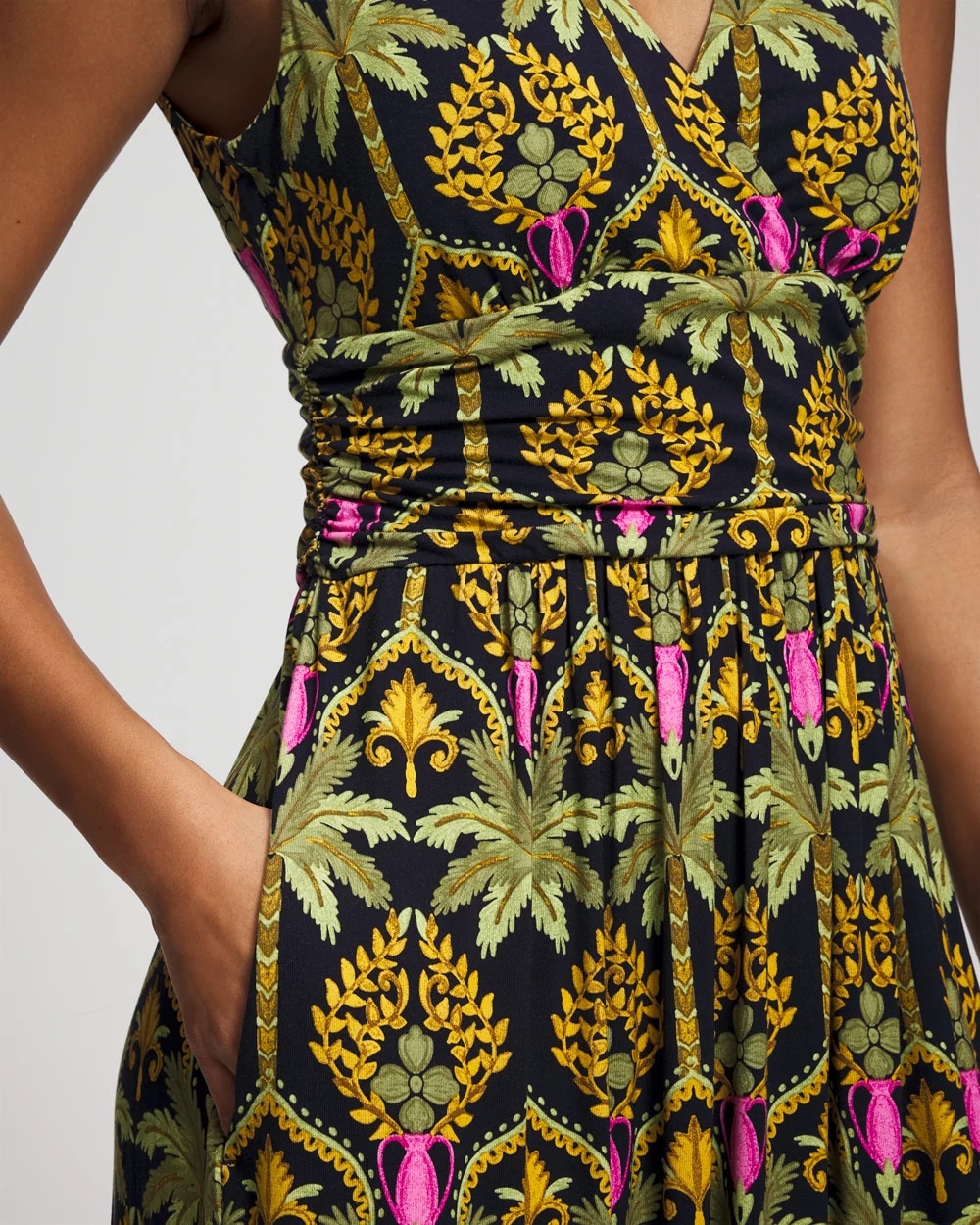 PALMY PATTERNS NAVY Goddess Maxi Bra Dress