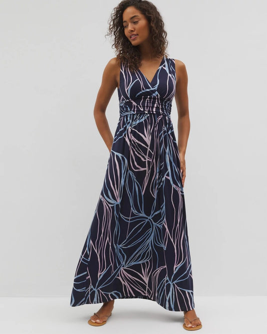 SO RELEAFED GRAND NAVY Goddess Maxi Bra Dress