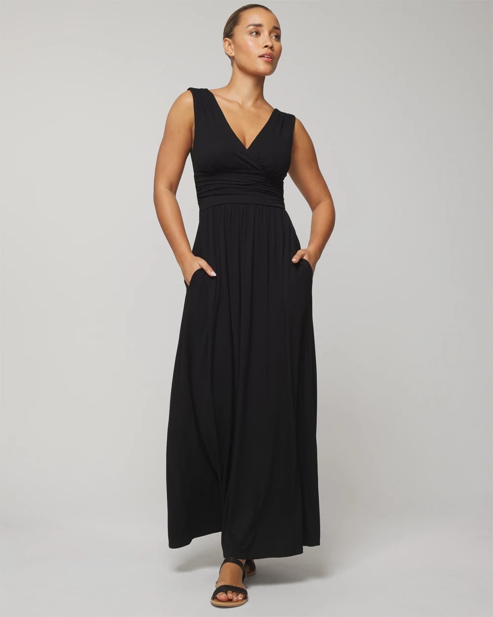 BLACK Goddess Maxi Bra Dress