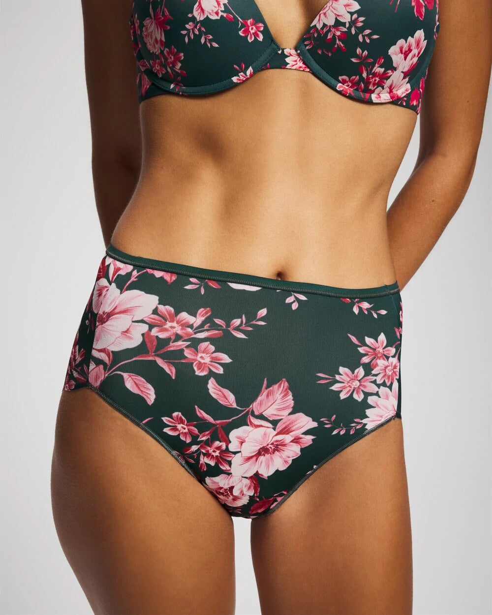 COTTAGE FLORAL MINI GREEN Modern Brief Panty