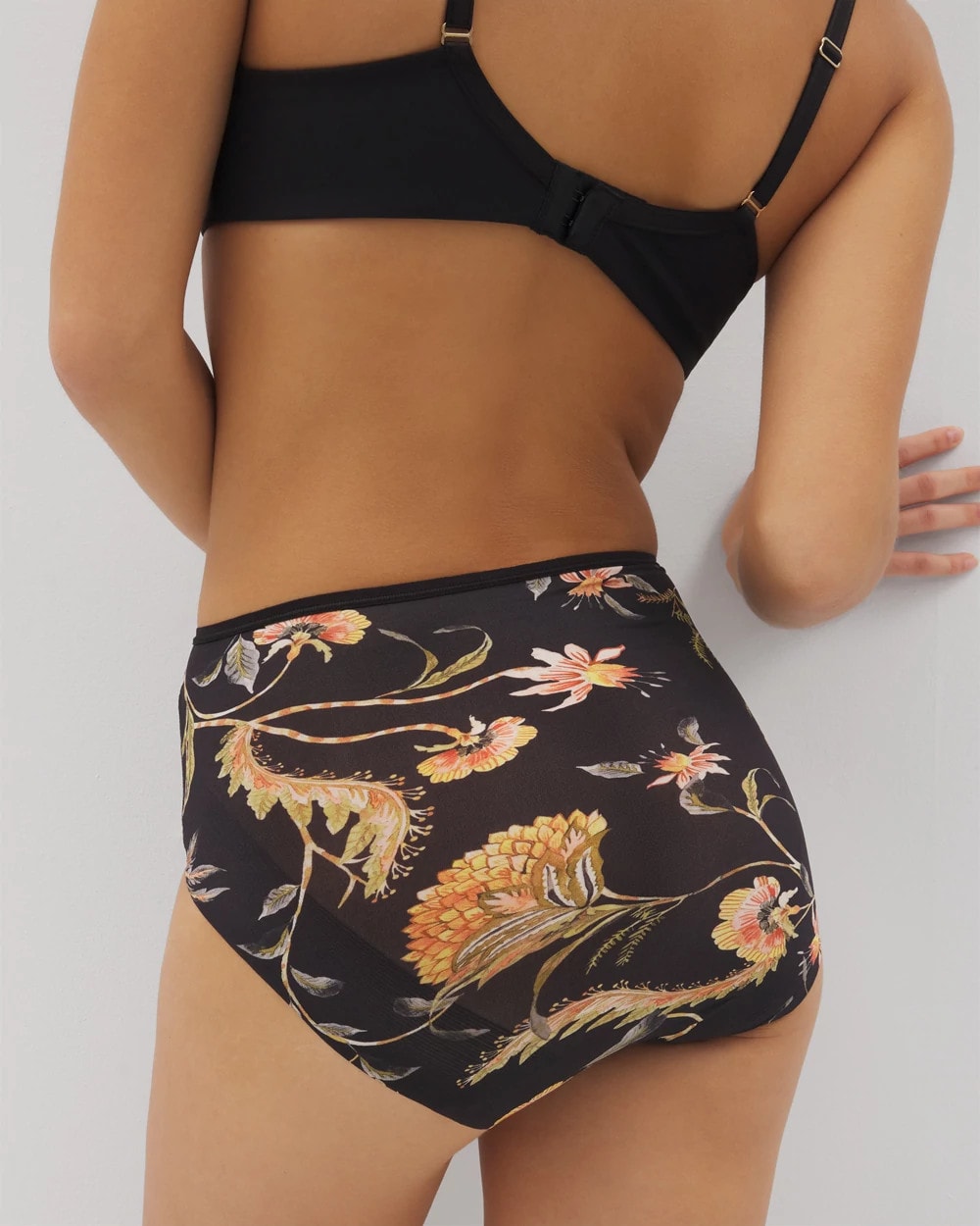 JAIPUR FLORAL BLACK Modern Brief Panty