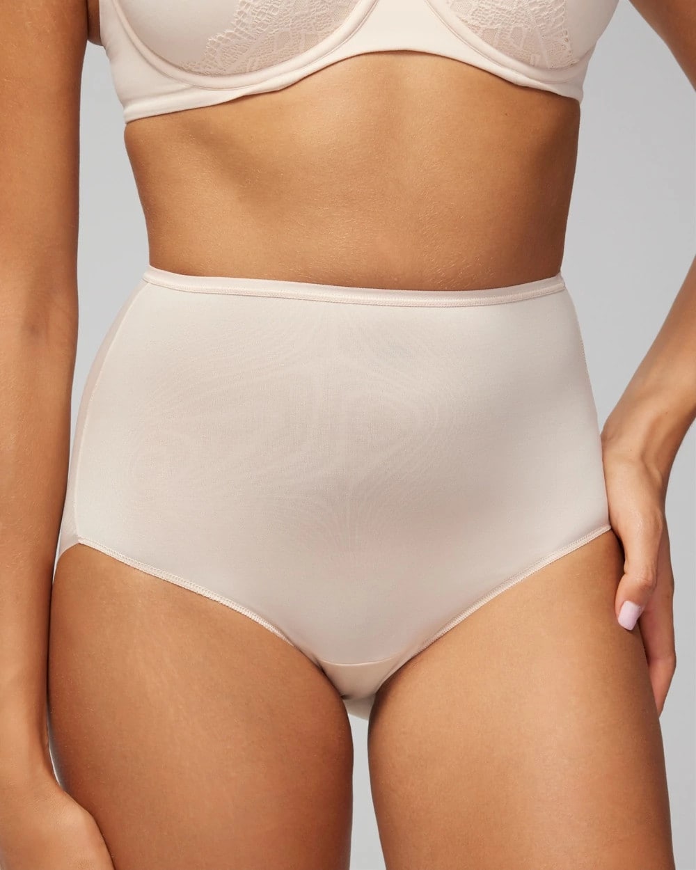 PALE SAND High-Waist Brief Panty