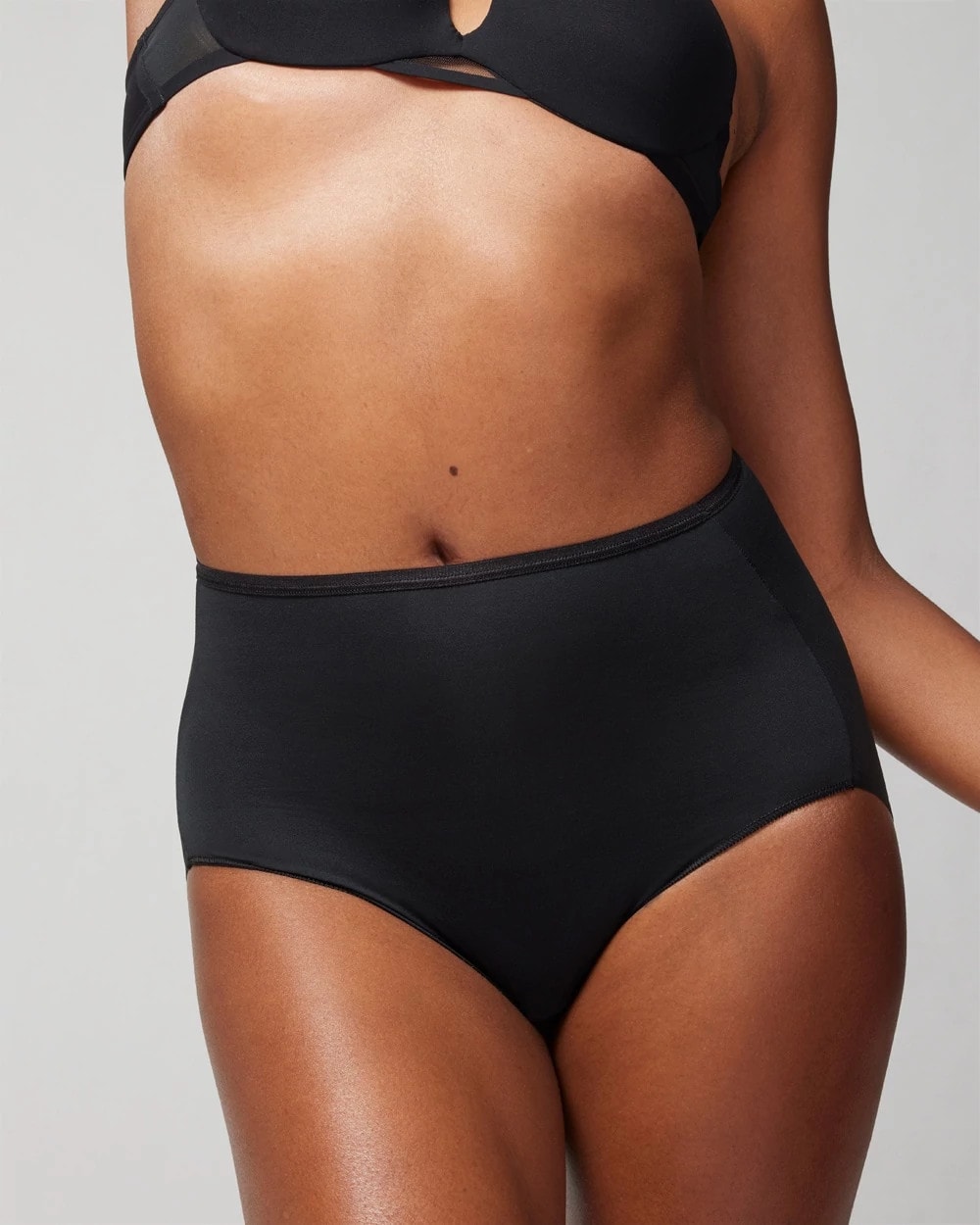 BLACK High-Waist Brief Panty