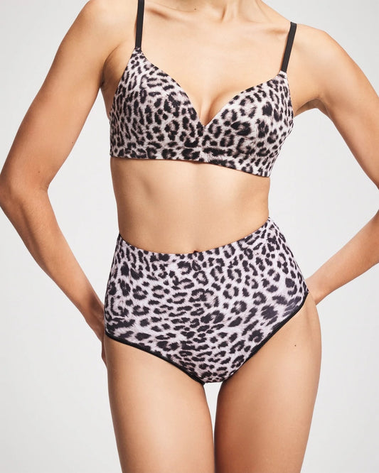 DIVINE LEOPARD MINI TAUPE High-Waist Brief Panty