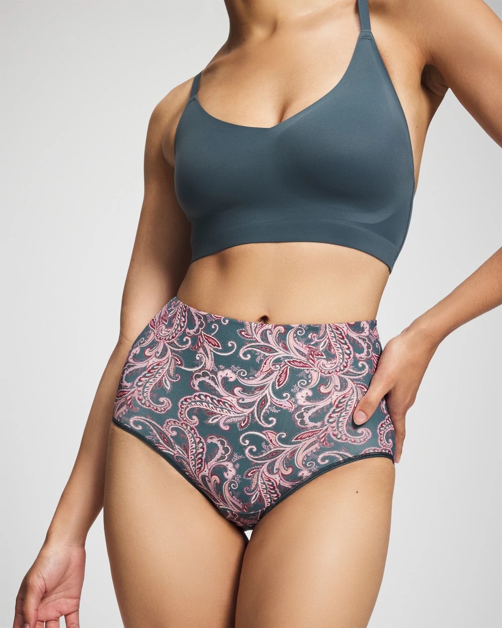 IMPERIAL PAISLEY M PET High-Waist Brief Panty