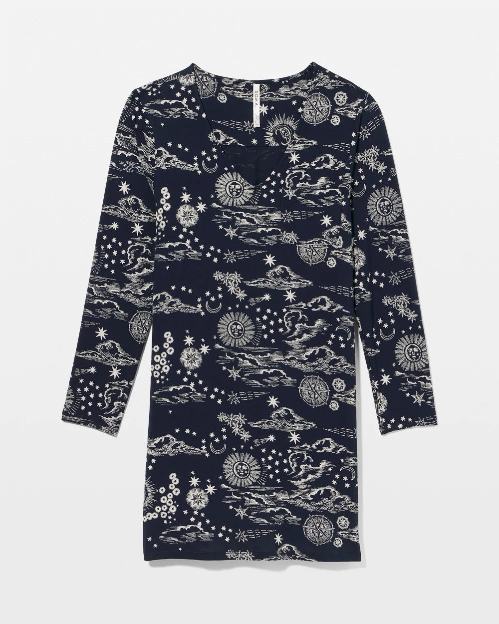 COSMIC BALLET NAVY Long-Sleeve Sleepshirt
