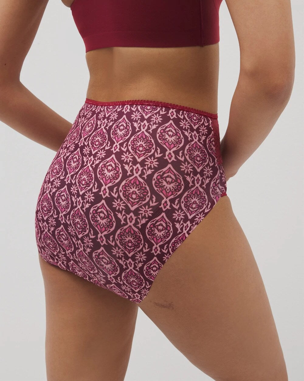 PLENTIFUL PIECES KISS Vanishing Edge Microfiber Modern Brief Panty with Lace