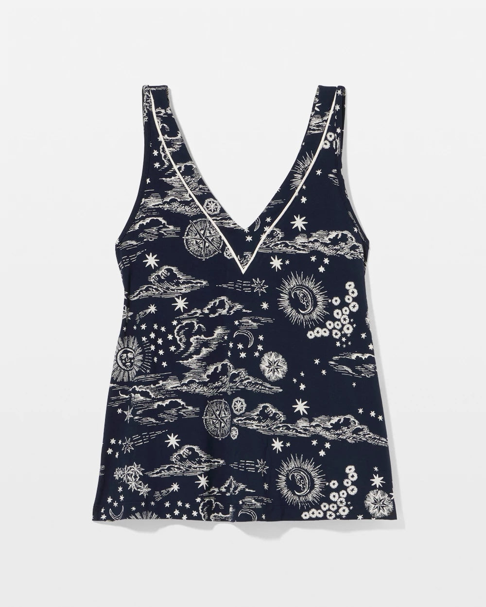 COSMIC BALLET NAVY Printed Tank