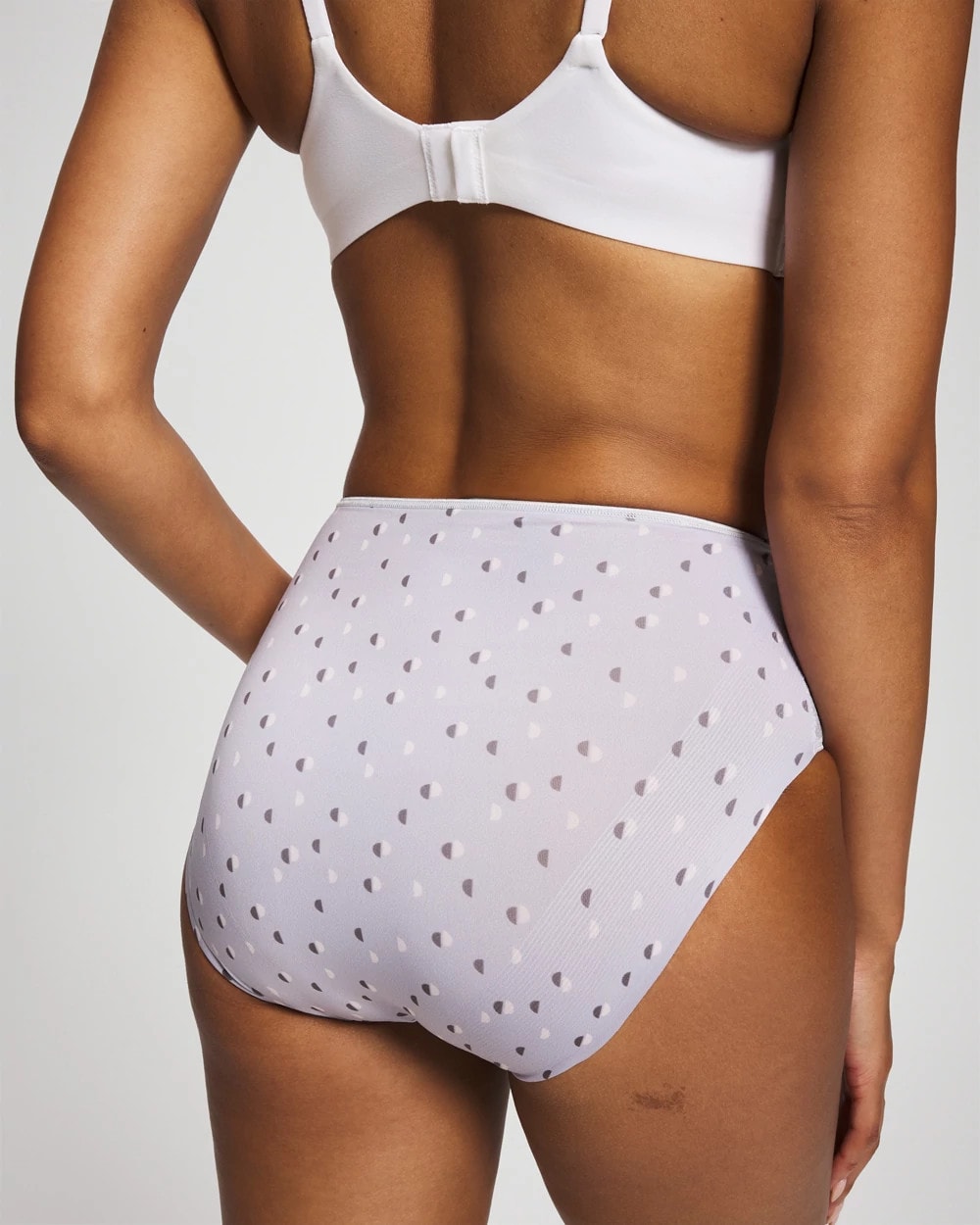 HALF MOON BLUE OPAL Tummy Modern Brief Panty with Lace