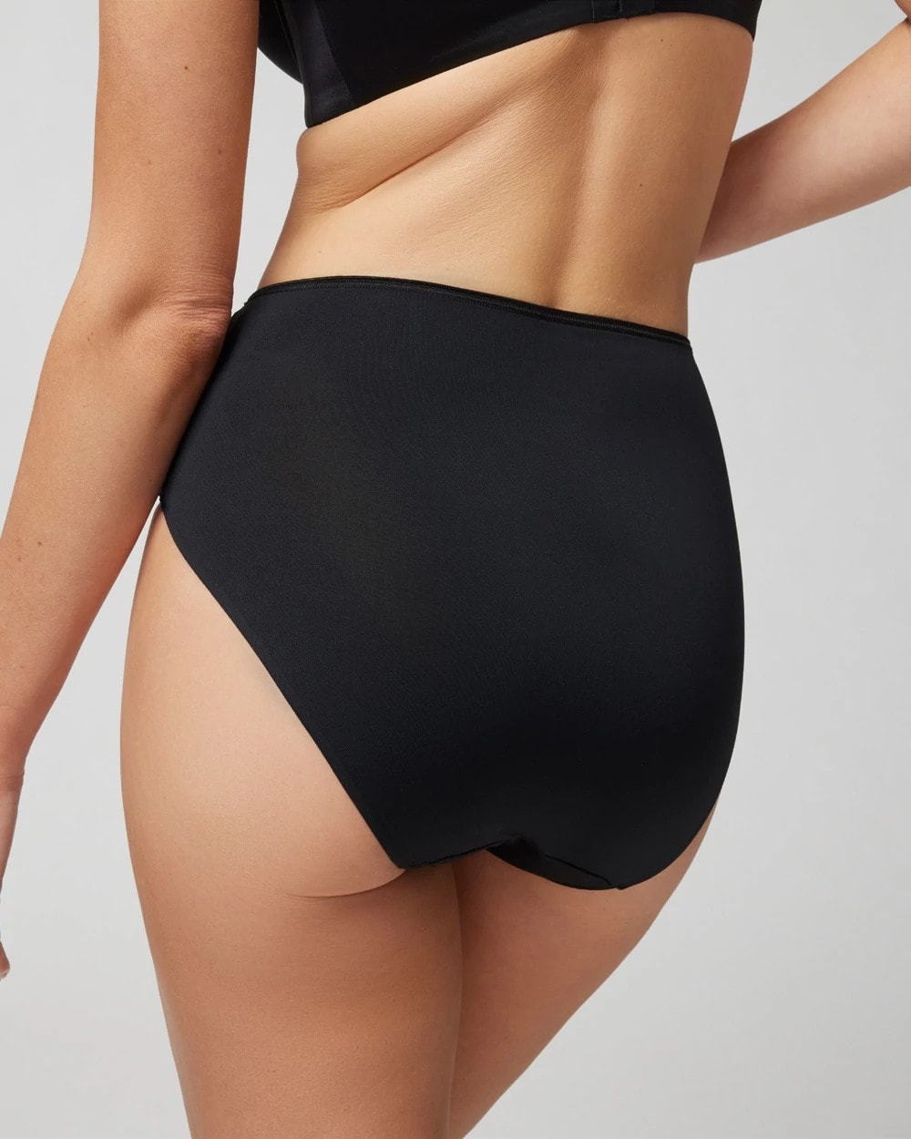 BLACK Modern Brief Panty with Lace