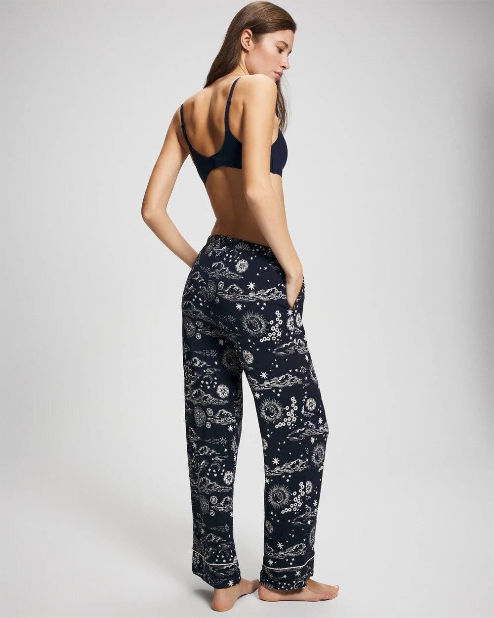 COSMIC BALLET NAVY Printed Pajama Pant
