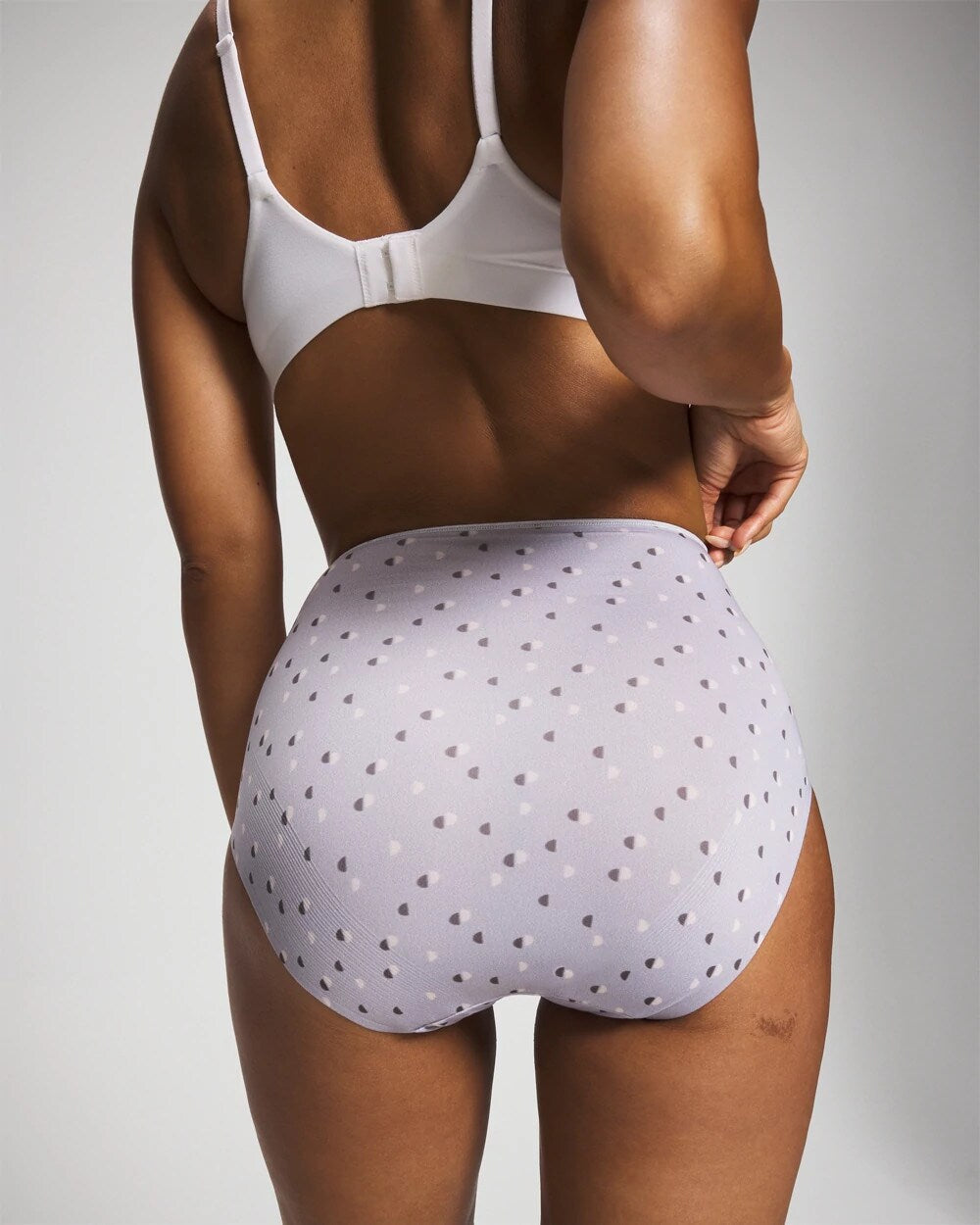 HALF MOON BLUE OPAL Tummy High-Waist Brief Panty with Lace