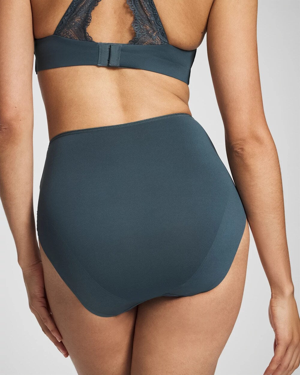 PETROL Tummy High-Waist Brief Panty with Lace