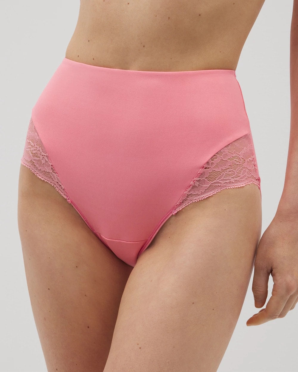 PINK GUAVA Tummy High-Waist Brief Panty with Lace