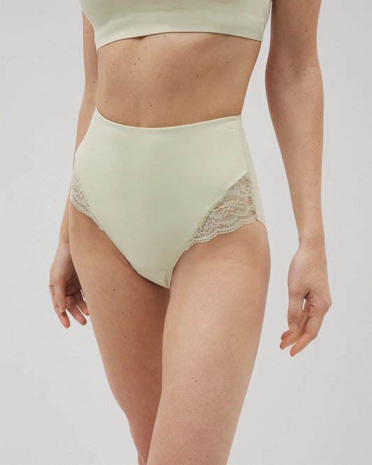 ALOE WASH Tummy High-Waist Brief Panty with Lace