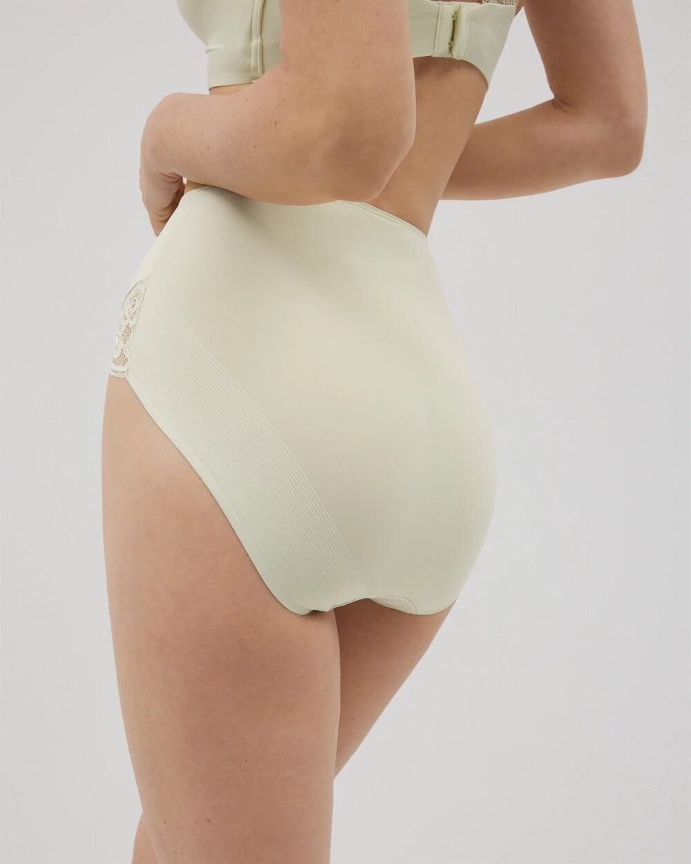 ALOE WASH Tummy High-Waist Brief Panty with Lace