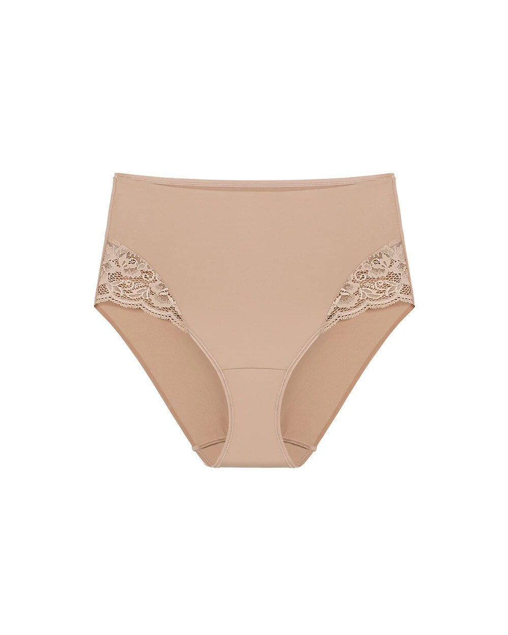 WARM AMBER High-Waist Brief Panty with Lace