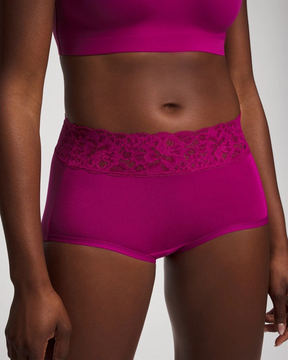 MAGENTA ORCHID Brief Panty with Super Soft Signature Lace