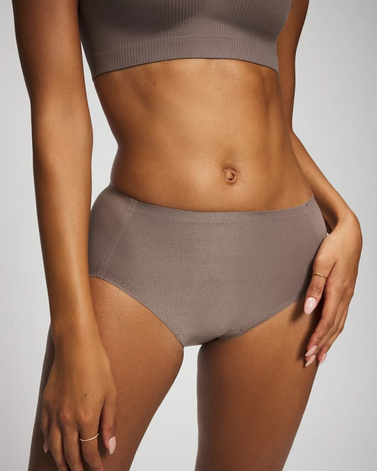 DARK TAUPE Enbliss Soft Stretch Modern Brief Panty