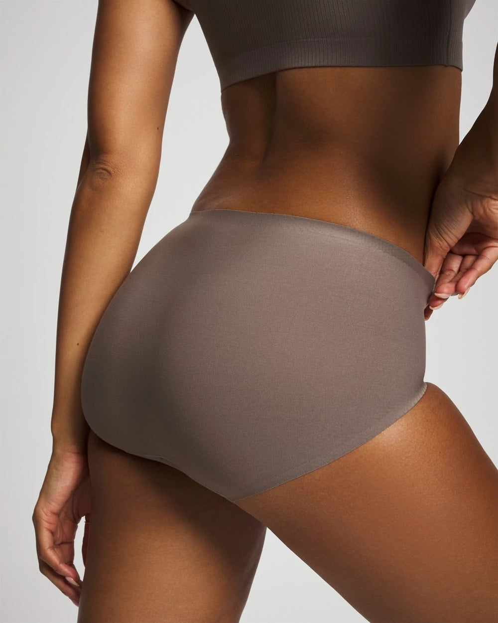 DARK TAUPE Enbliss Soft Stretch Modern Brief Panty