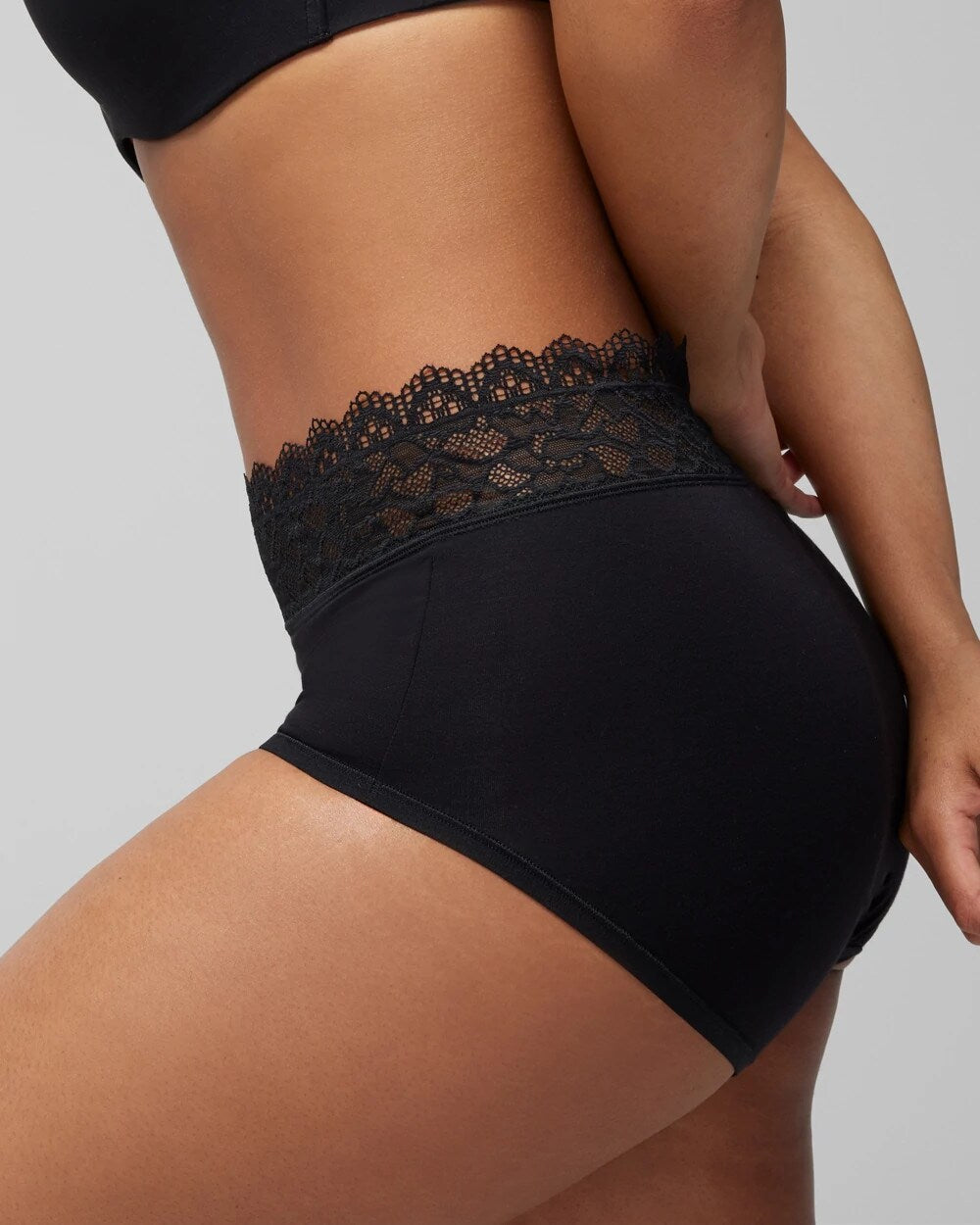 BLACK Brief Panty with Enchanting Lace