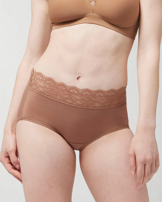 WARM SIENNA Brief Panty with Enchanting Lace